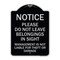 Signmission Do Not Leave Belongings in Sight Management Is Not Liable for Theft or Damage, A-DES-BS-1824-23529 A-DES-BS-1824-23529 - alternate 1